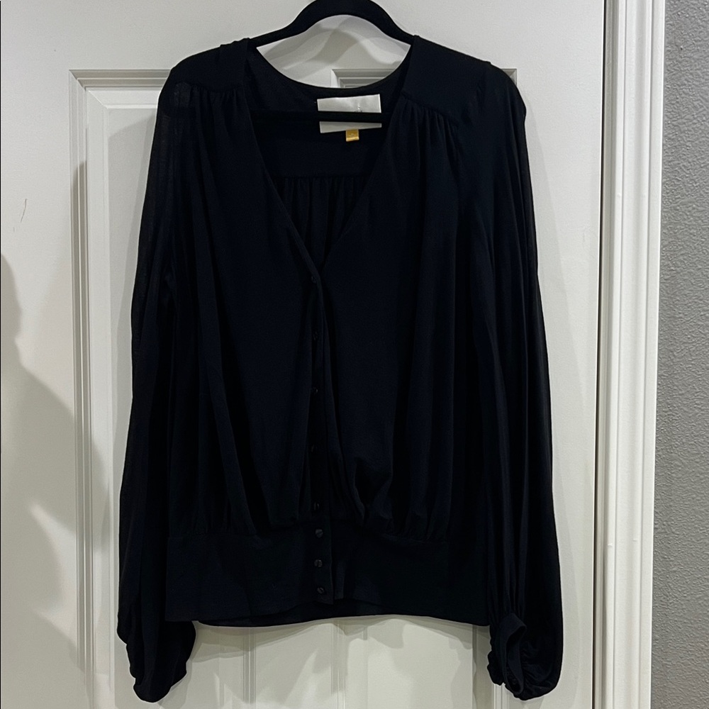 Leifsdottir Anthropologie long sleeve blouse 100% cotton size Medium